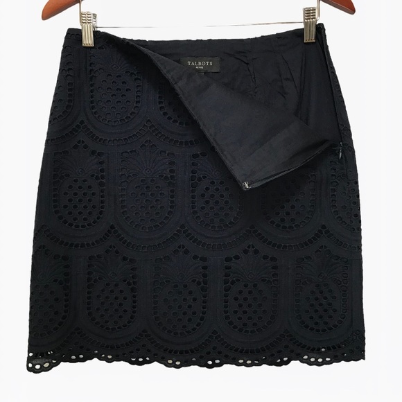 Talbots Eyelet Pineapple A-Line Women’s Skirts 4/6 Petite - Picture 12 of 15